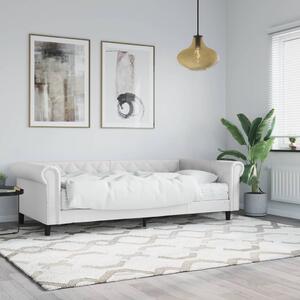 Fehér műbőr heverő matraccal 90 x 200 cm