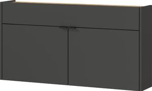 Antracitszürke szekrény 110x57x22 cm Ameca – Germania