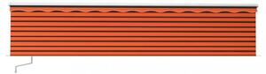 Narancssárga-barna kihúzható napellenző redőnnyel 6 x 3 m