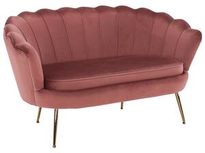 Pad Art-deco stílusban, rózsaszín Velvet anyag/gold chróm-arany, NOBLIN