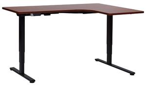 Állítható íróasztal Elektromos Jobb oldali Sötét fa árnyalat DESTINES