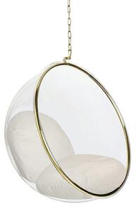 King Home Bubble Gold Velvet Függőfotel Akril Bézs Dizájn