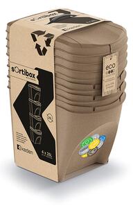 Sortibox 4 Darabos Szelektív Hulladékgyűjtő Rendszer Szett 4x25l Natúr-Eco