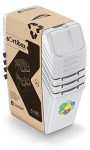 Sortibox 4x25l Szelektív Hulladékgyűjtő Rendszer Szett Kőszürke