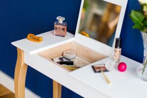 LILLO fésülködőasztal tükörrel - 105x35cm Rózsaszín