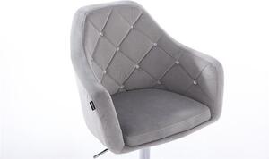 HR830 Acél modern velúr szék
