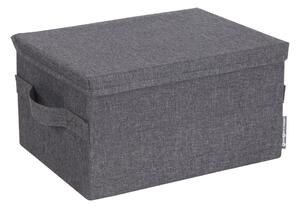 Szürke fedeles textil tárolódoboz 35x26x19 cm Soft Storage – Bigso
