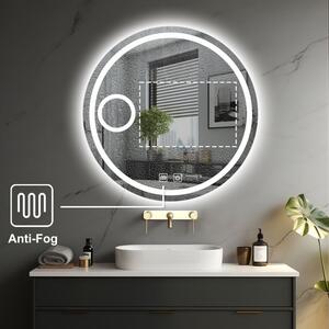 IREDA Fürdőszobatükör LED világítással kerek 70 cm