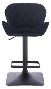 HR111KW Fekete modern velúr szék fekete lábbal