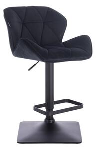 HR111KW Fekete modern velúr szék fekete lábbal