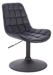 HR590N Fekete modern műbőr szék fekete lábbal