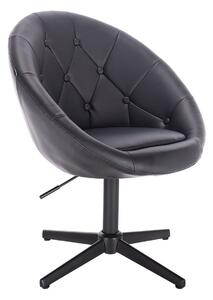 HC8516CROSS Fekete modern műbőr szék fekete lábbal