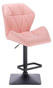 HR212KW ZIC-ZAC Rózsaszín modern műbőr szék fekete lábbal