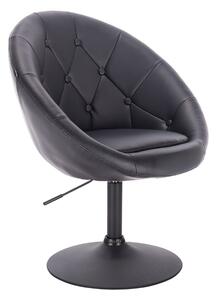 HC8516N Fekete modern műbőr szék fekete lábbal