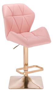 HR212KW ZIC-ZAC Rózsaszín modern műbőr szék arany lábbal