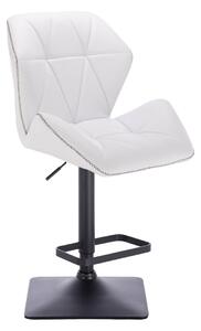 HR212KW ZIC-ZAC Fehér modern műbőr szék fekete lábbal