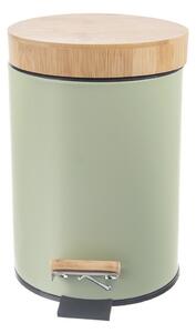 Világoszöld fém pedálos szemetes 5 l Greenish – Orion