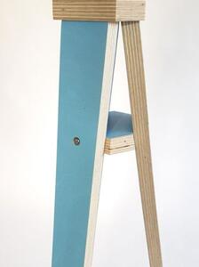 WANDA Állólámpa 45x140cm - Kék / Fekete árnyékoló / Türkiz színű