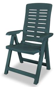 VidaXL 4 db zöld dönthető műanyag kerti szék