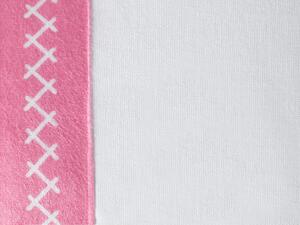 Fehér és rózsaszín pamut díszpárna kétdarabos szettben 30 x 50 cm LOVELY