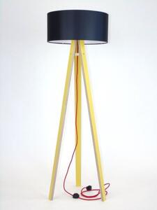 WANDA állólámpa 45x140cm - sárga / fekete ernyő / piros