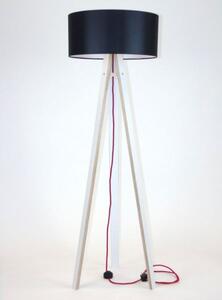 WANDA állólámpa 45x140cm - Fehér / Fekete árnyékoló / Piros