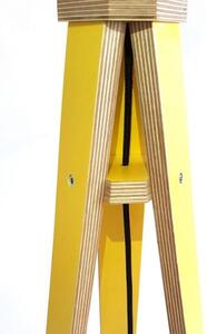 WANDA állólámpa 45x140cm - sárga / fekete ernyő / fekete