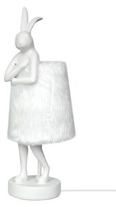 KARE Rabbit Fur Asztali Lámpa Műgyanta Fehér Ezüst 50cm