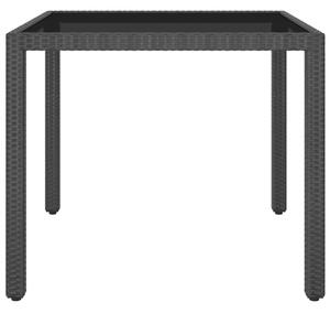 VidaXL fekete polyrattan kerti asztal 90 x 90 x 75 cm