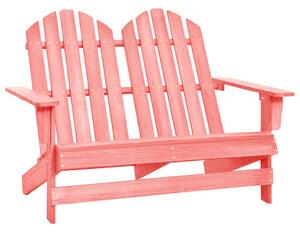 VidaXL kétszemélyes rózsaszín tömör fenyőfa kerti adirondack szék