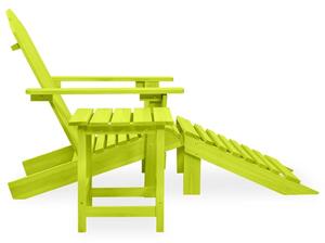 VidaXL zöld tömör fenyőfa adirondack szék zsámollyal és asztallal