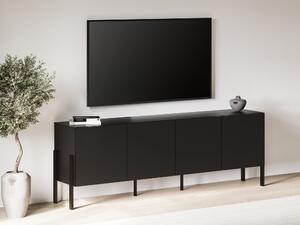 TV-állvány Etsore 100, Laminált forgácslap, 70x200x40cm, Fekete