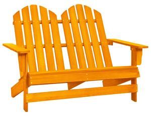 VidaXL kétszemélyes narancssárga tömör fenyőfa kerti adirondack szék