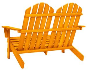 VidaXL kétszemélyes narancssárga tömör fenyőfa kerti adirondack szék