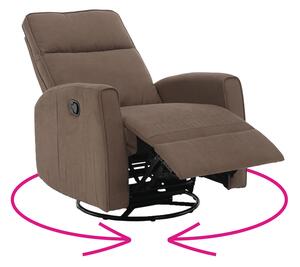 Relax forgószék fotel, szürkésbarna taupe, MEKENZI