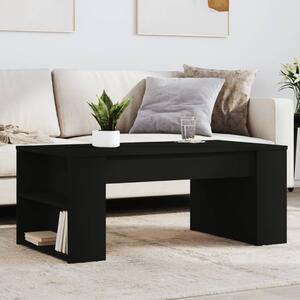 Fekete szerelt fa dohányzóasztal 102 x 55 x 42 cm