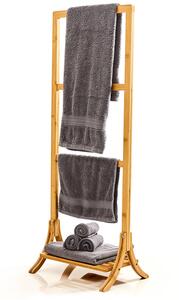 Blumfeldt Törülközőtartó, 3 rúd törülközőknek, 40 x 104,5 x 27 cm, létra megjelenés, bambusz