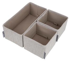 Drawer 3 db-os bézs rendszerező szett - Bigso Box of Sweden