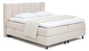 Bézs ágyneműtartós boxspring ágy 180x200 cm Elva Bold Line – Bonami Selection