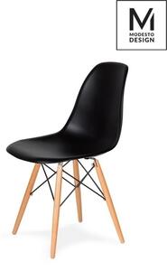 Modesto Design DSW Műanyag Szék Fekete Bükkfa