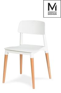 Modesto Design ECCO Polipropilén Szék Fehér Bükkfa Lábakkal