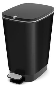 Matt fekete műanyag pedálos szemetes 25 l Chic Bin – KIS