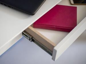 Íróasztal MAMO 65x40cm - rózsaszín / fehér lábakkal