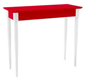Íróasztal MAMO 85x40cm - Fehér lábak / Piros