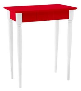 Íróasztal MAMO 65x40cm - Fehér lábak / Piros