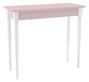 MAMO íróasztal 85x40cm - rózsaszín / fehér lábakkal