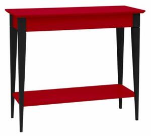 MIMO konzolasztal 65x35 cm - fekete lábak / piros színben
