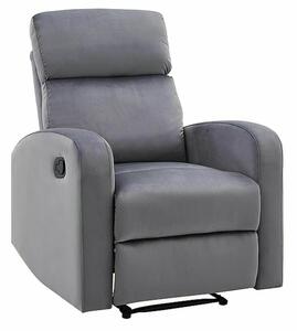 Mars Velvet Kényelmi Szürke Bársony Relax Fotel