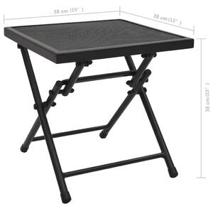 VidaXL antracitszürke acél összecsukható hálós asztal 38 x 38 x 38 cm