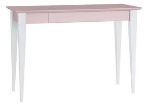 Íróasztal MIMO 105x40cm Fehér lábak / rózsaszín